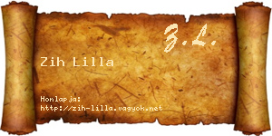 Zih Lilla névjegykártya
